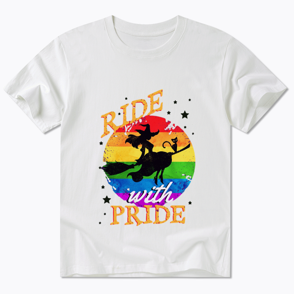 Ride with Pride Rainbow Classic T-Shirt