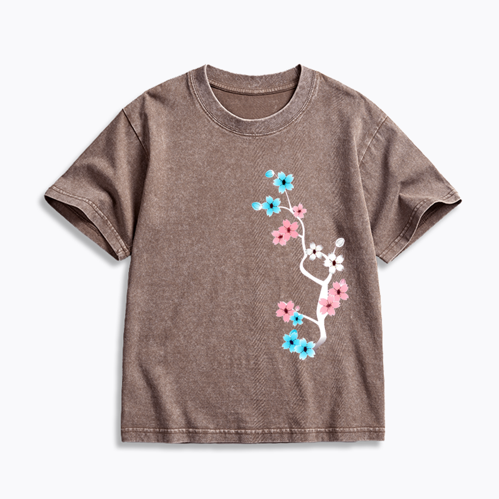 Comfort Colors Dark Sakura Trans Kids Washed T-Shirts