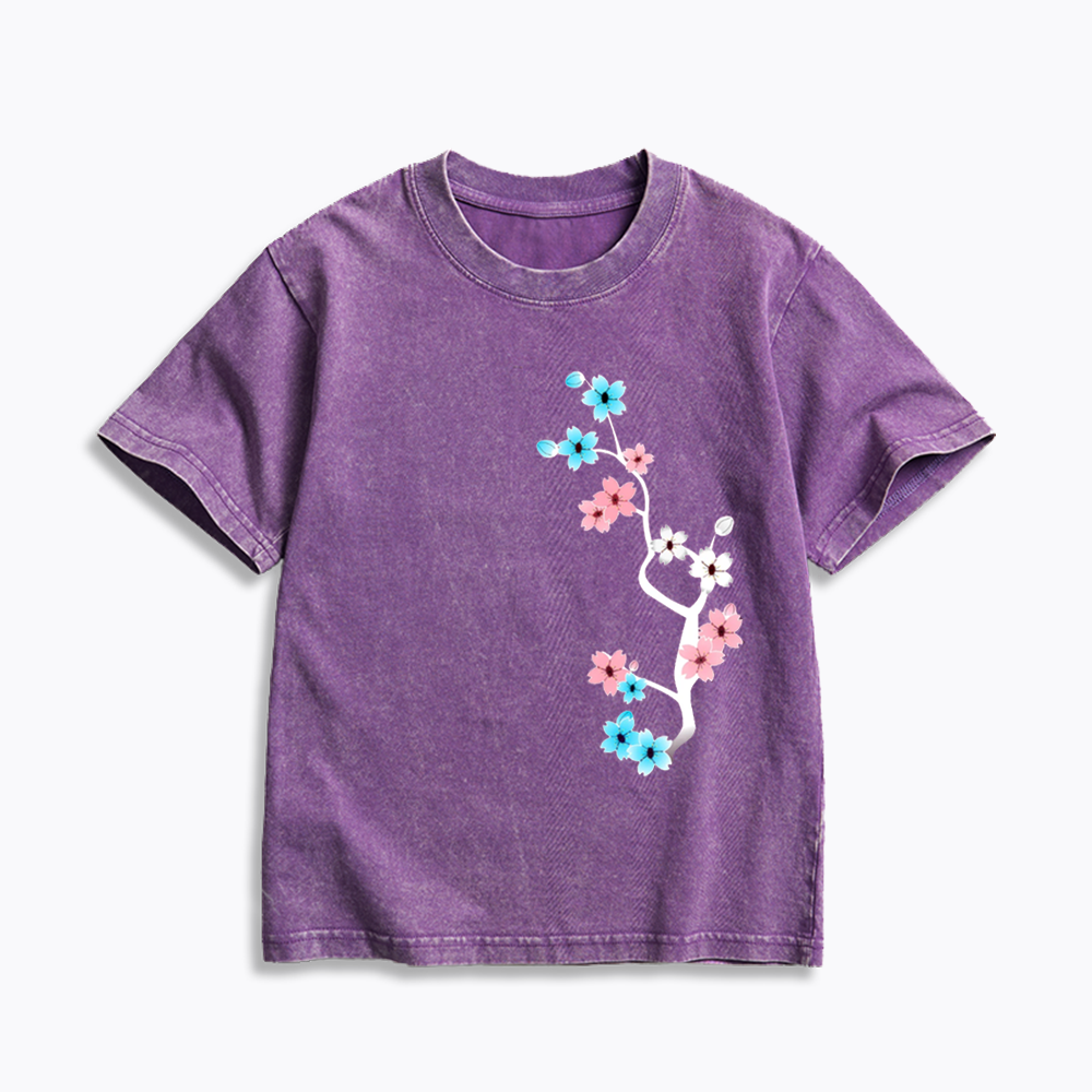 Comfort Colors Dark Sakura Trans Kids Washed T-Shirts
