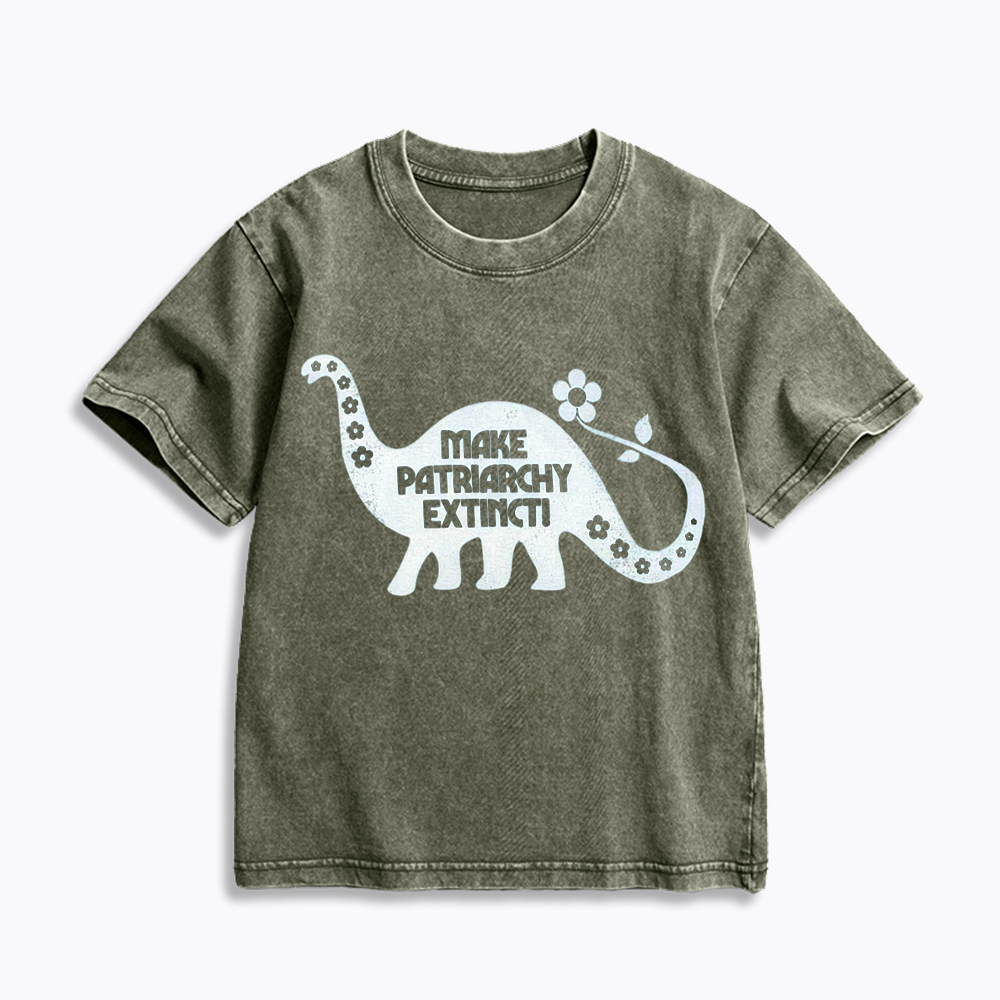 Make Patriarchy Extinct Kids Washed T-Shirt