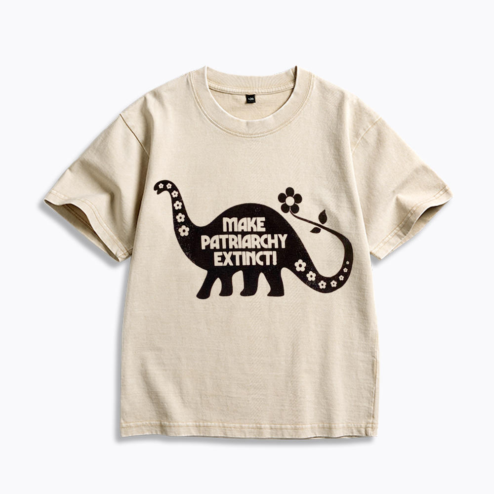 Make Patriarchy Extinct Kids Washed T-Shirt