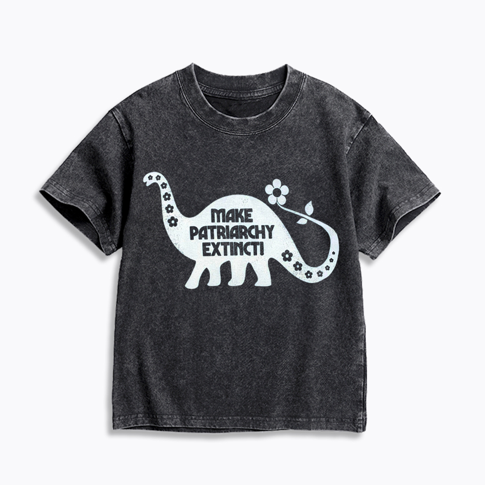 Make Patriarchy Extinct Kids Washed T-Shirt