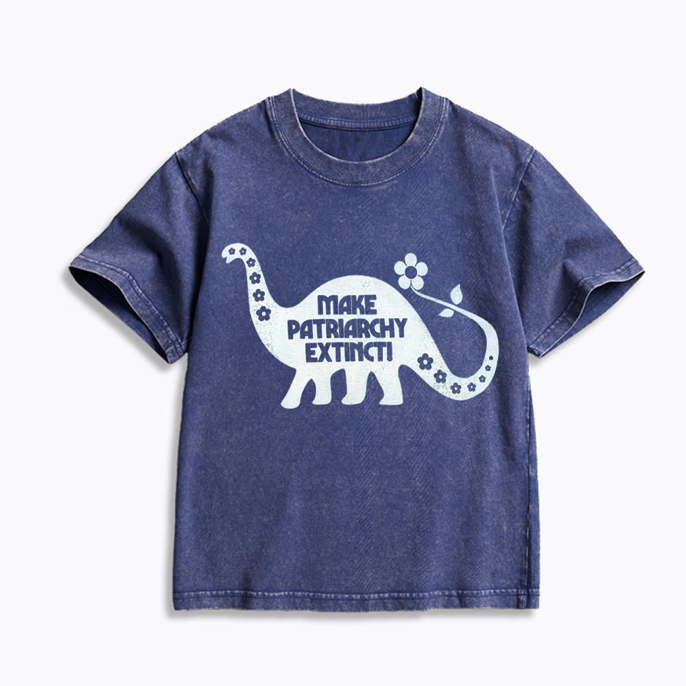 Make Patriarchy Extinct Kids Washed T-Shirt