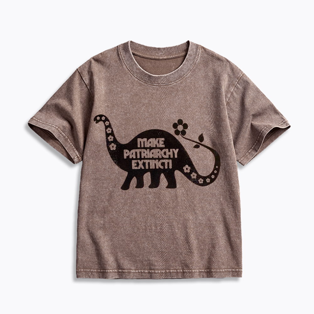 Make Patriarchy Extinct Kids Washed T-Shirt