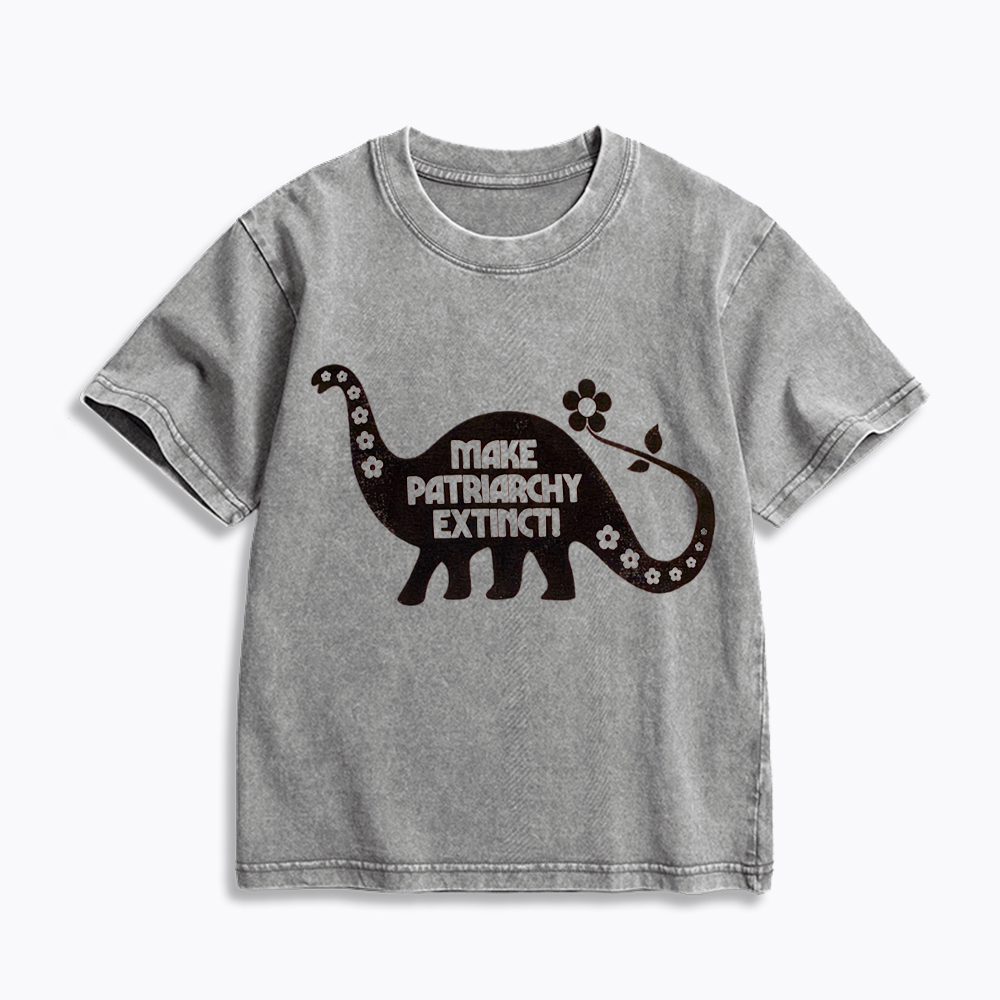 Make Patriarchy Extinct Kids Washed T-Shirt