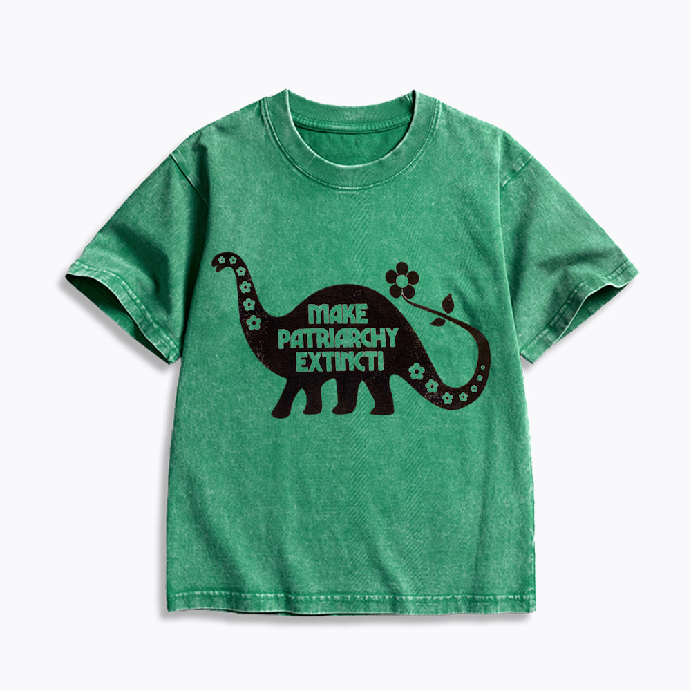 Make Patriarchy Extinct Kids Washed T-Shirt