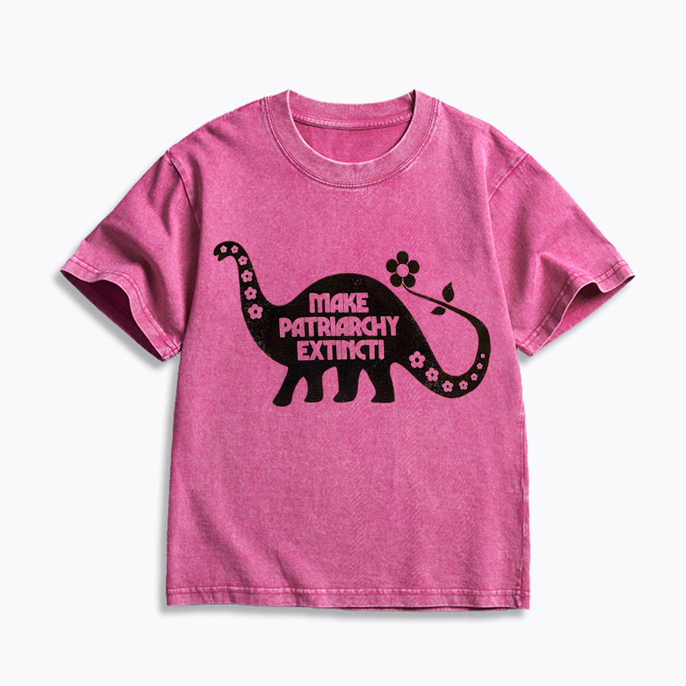 Make Patriarchy Extinct Kids Washed T-Shirt