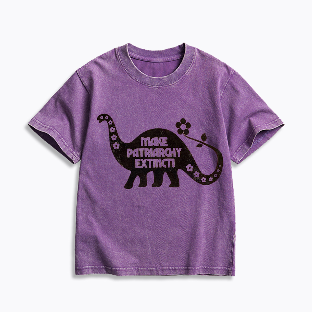 Make Patriarchy Extinct Kids Washed T-Shirt