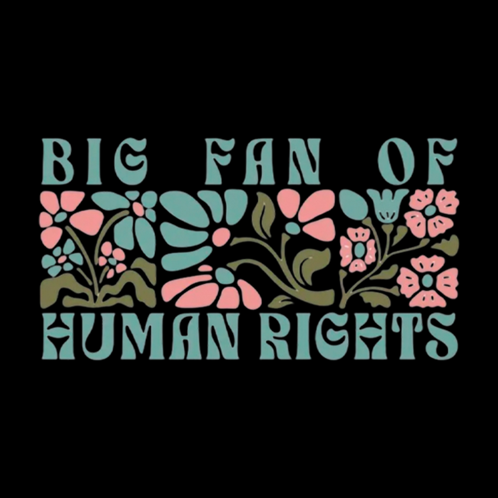 Boho Human Rights Off Shoulder T-Shirt