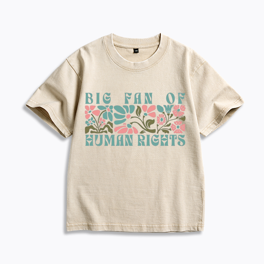 Boho Human Rights Kids Washed T-Shirt