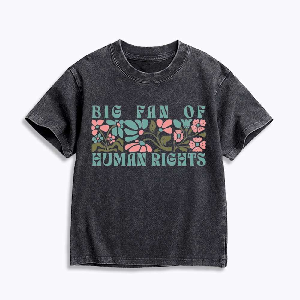 Boho Human Rights Kids Washed T-Shirt