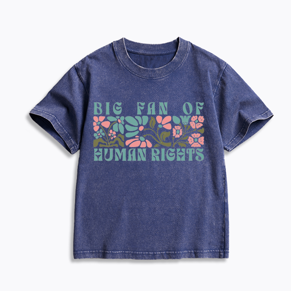 Boho Human Rights Kids Washed T-Shirt