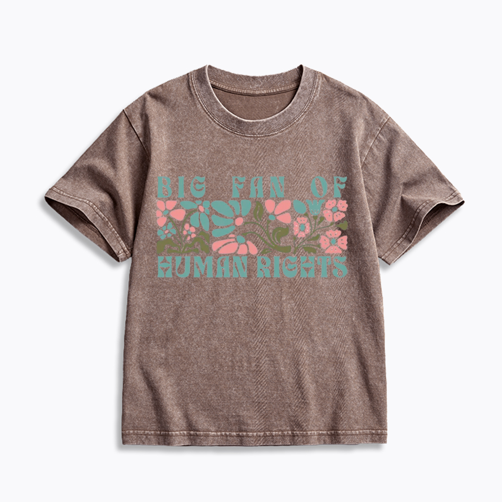 Boho Human Rights Kids Washed T-Shirt
