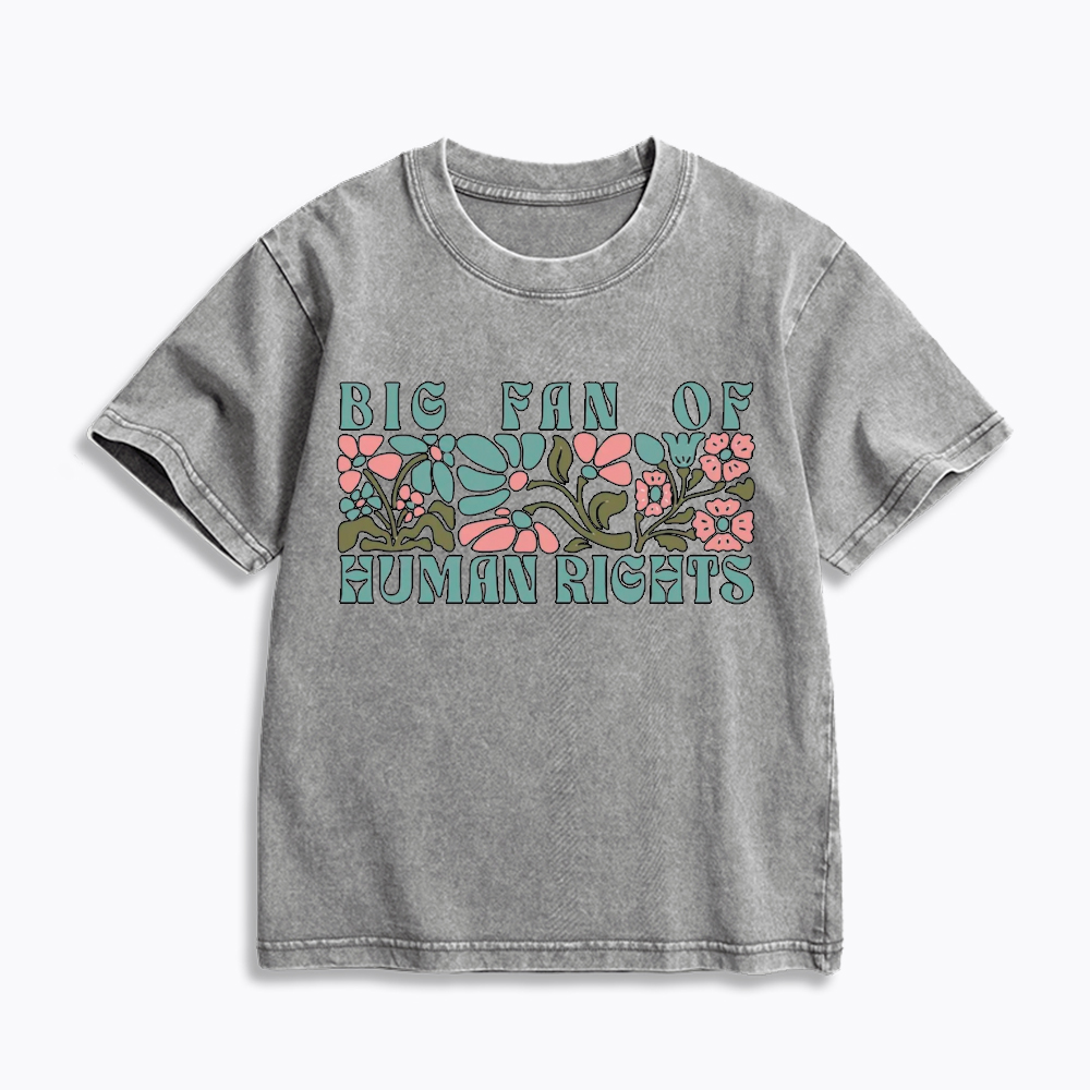Boho Human Rights Kids Washed T-Shirt