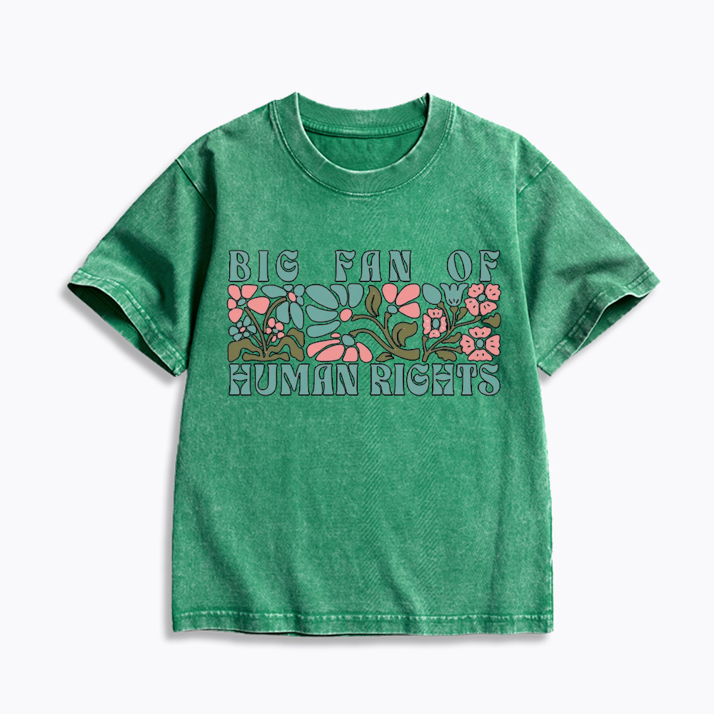 Boho Human Rights Kids Washed T-Shirt