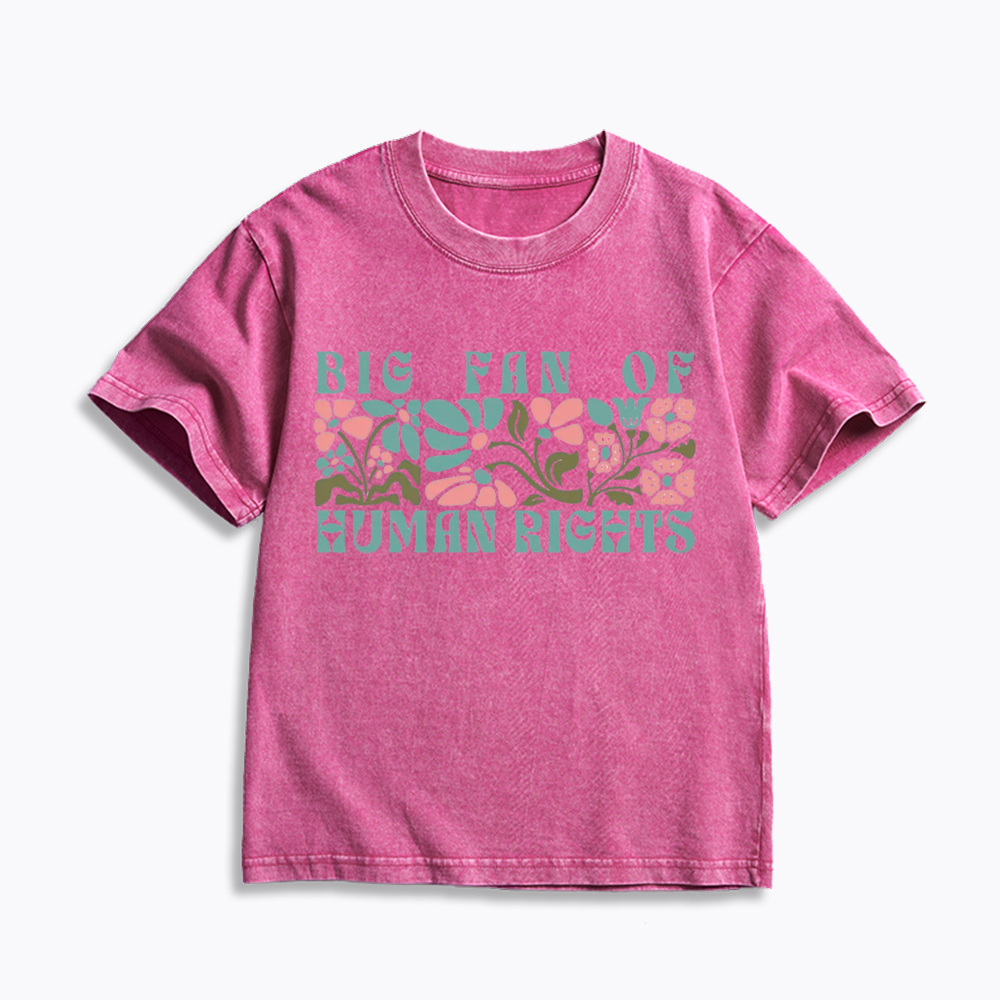 Boho Human Rights Kids Washed T-Shirt
