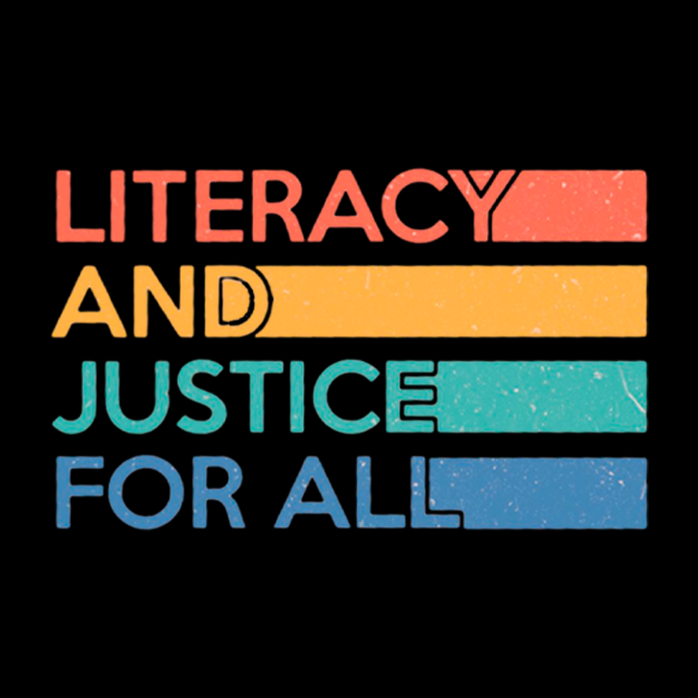 Literacy and Justice for All Off Shoulder T-Shirt