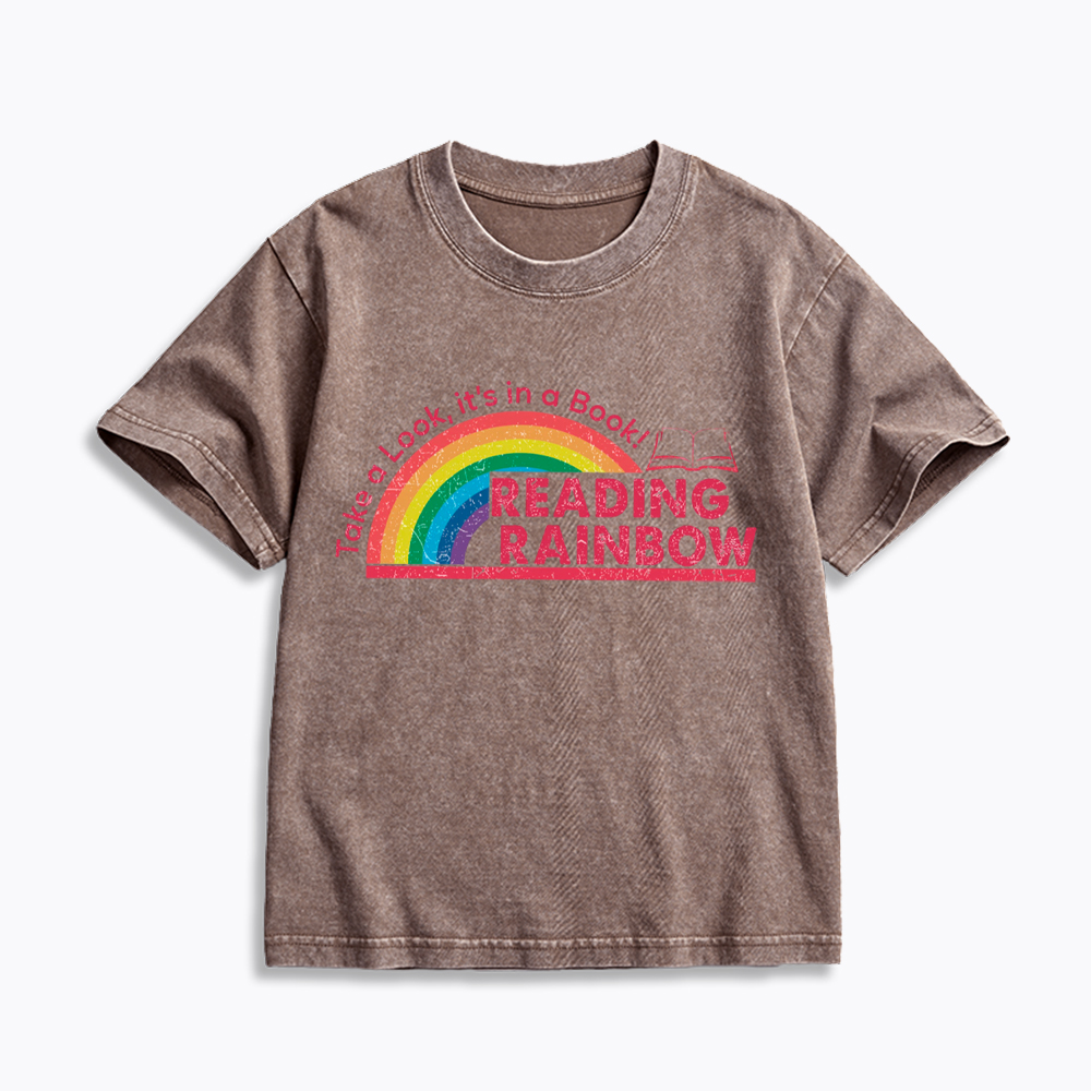 Take a Look, It’s in a Book Kids Washed T-Shirt