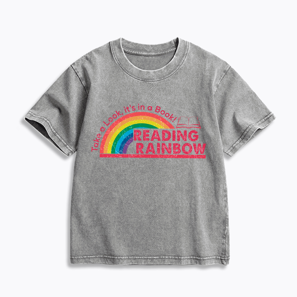 Take a Look, It’s in a Book Kids Washed T-Shirt