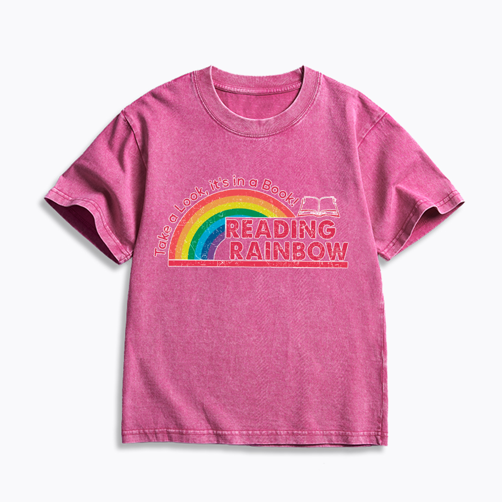 Take a Look, It’s in a Book Kids Washed T-Shirt