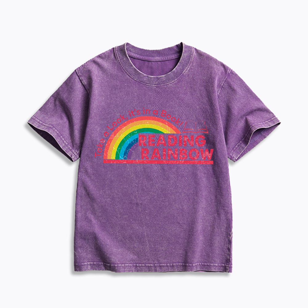 Take a Look, It’s in a Book Kids Washed T-Shirt