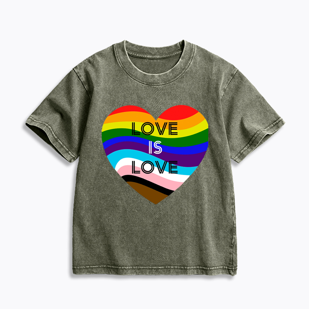 Love is Love Kids Washed T-Shirt