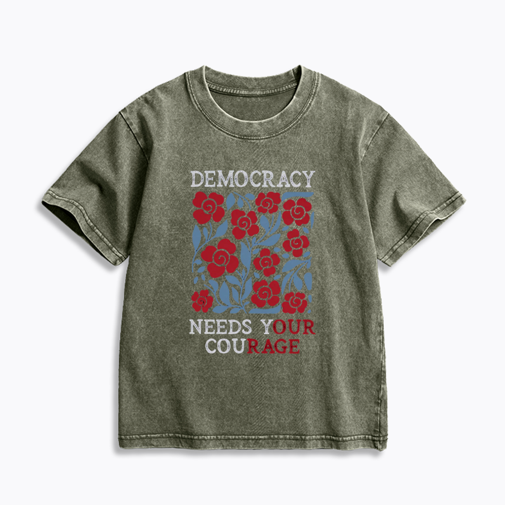 Pro Democracy Kids Washed T-Shirts