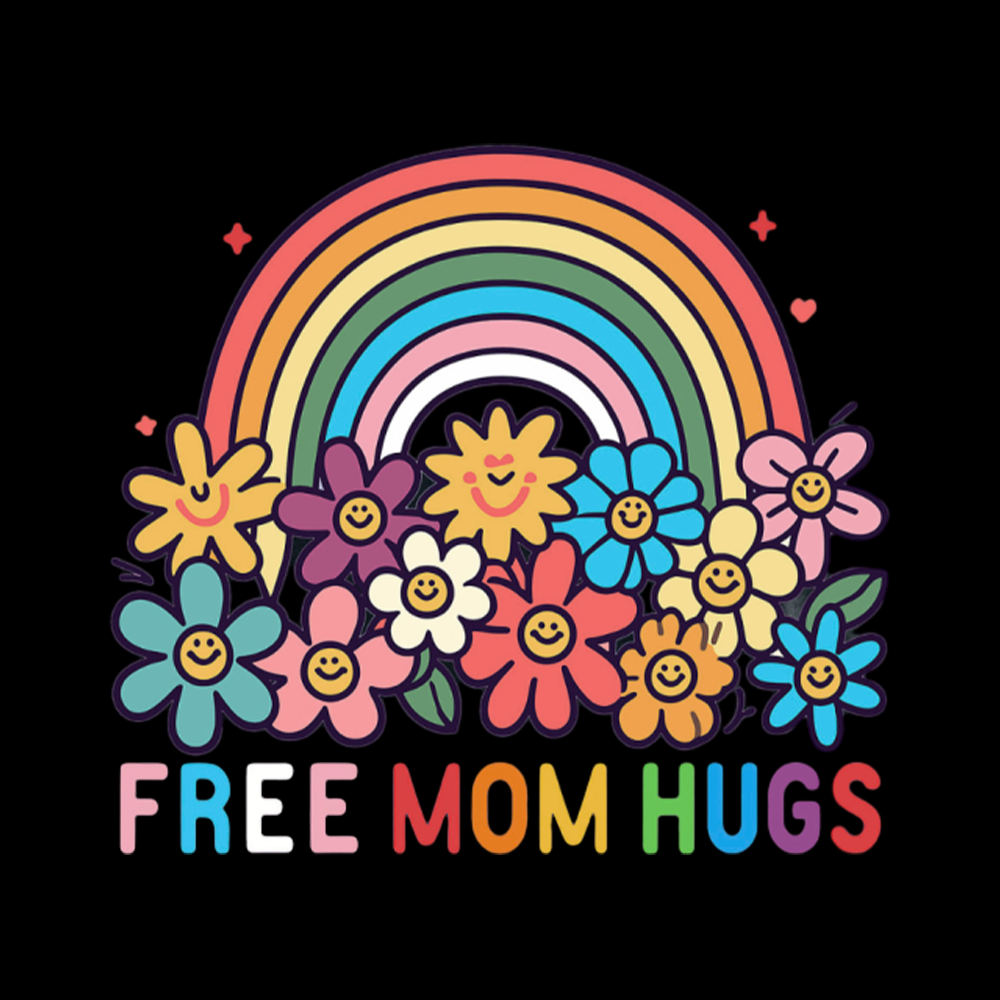 Free Mom Hugs Kids Washed T-Shirts