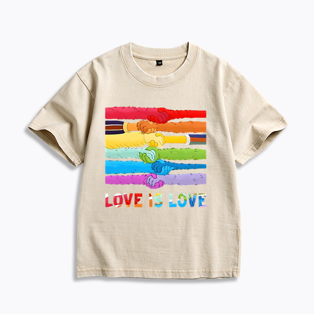 Love Is Love Kids Washed T-Shirts
