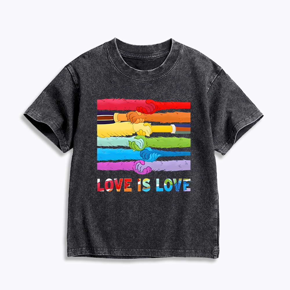 Love Is Love Kids Washed T-Shirts