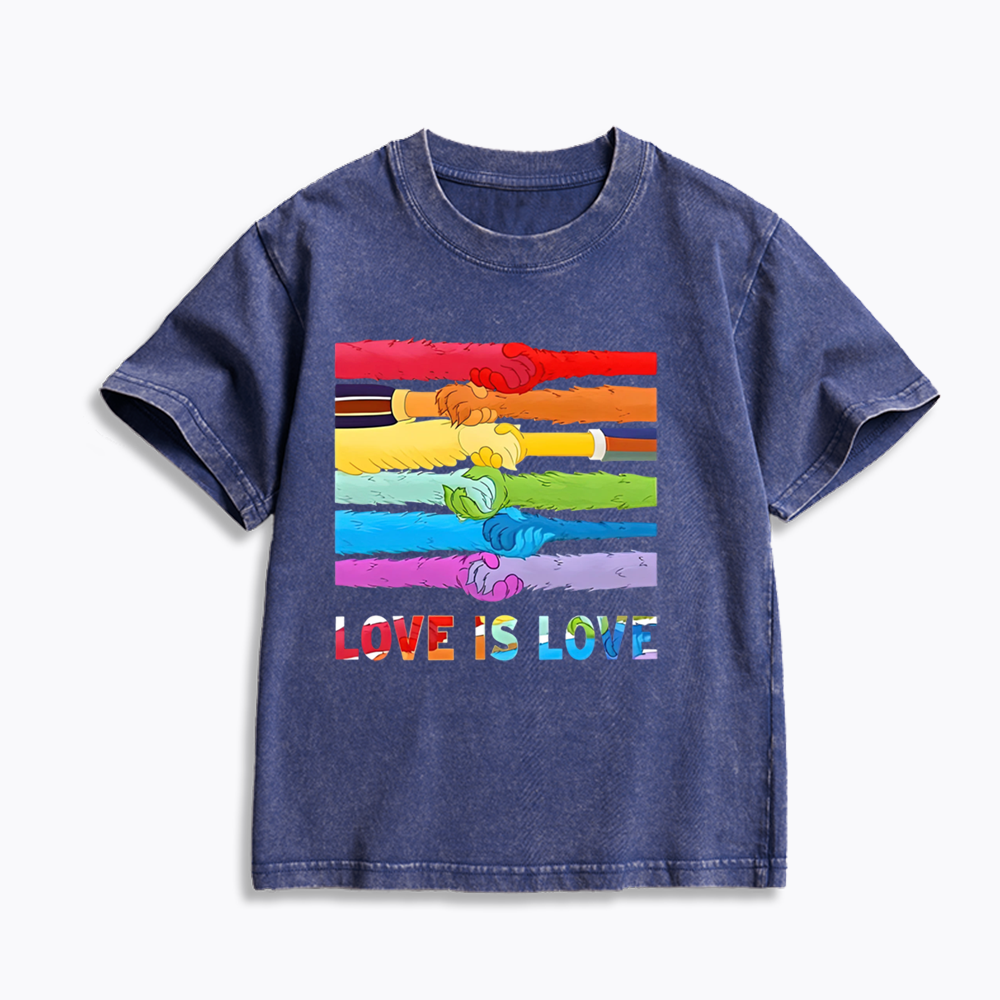Love Is Love Kids Washed T-Shirts