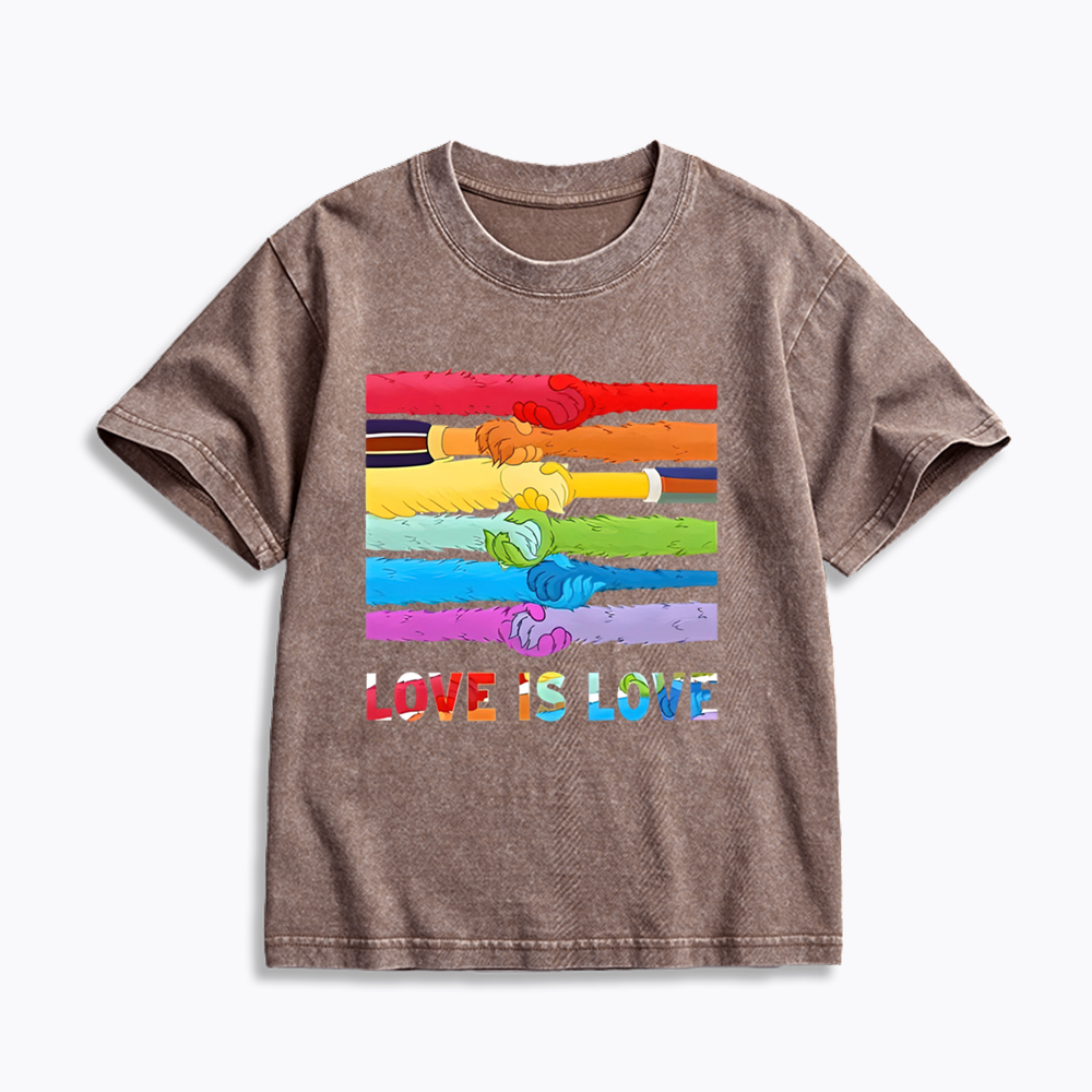 Love Is Love Kids Washed T-Shirts