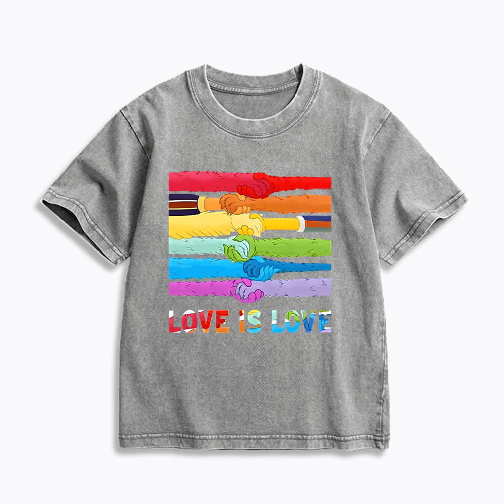 Love Is Love Kids Washed T-Shirts