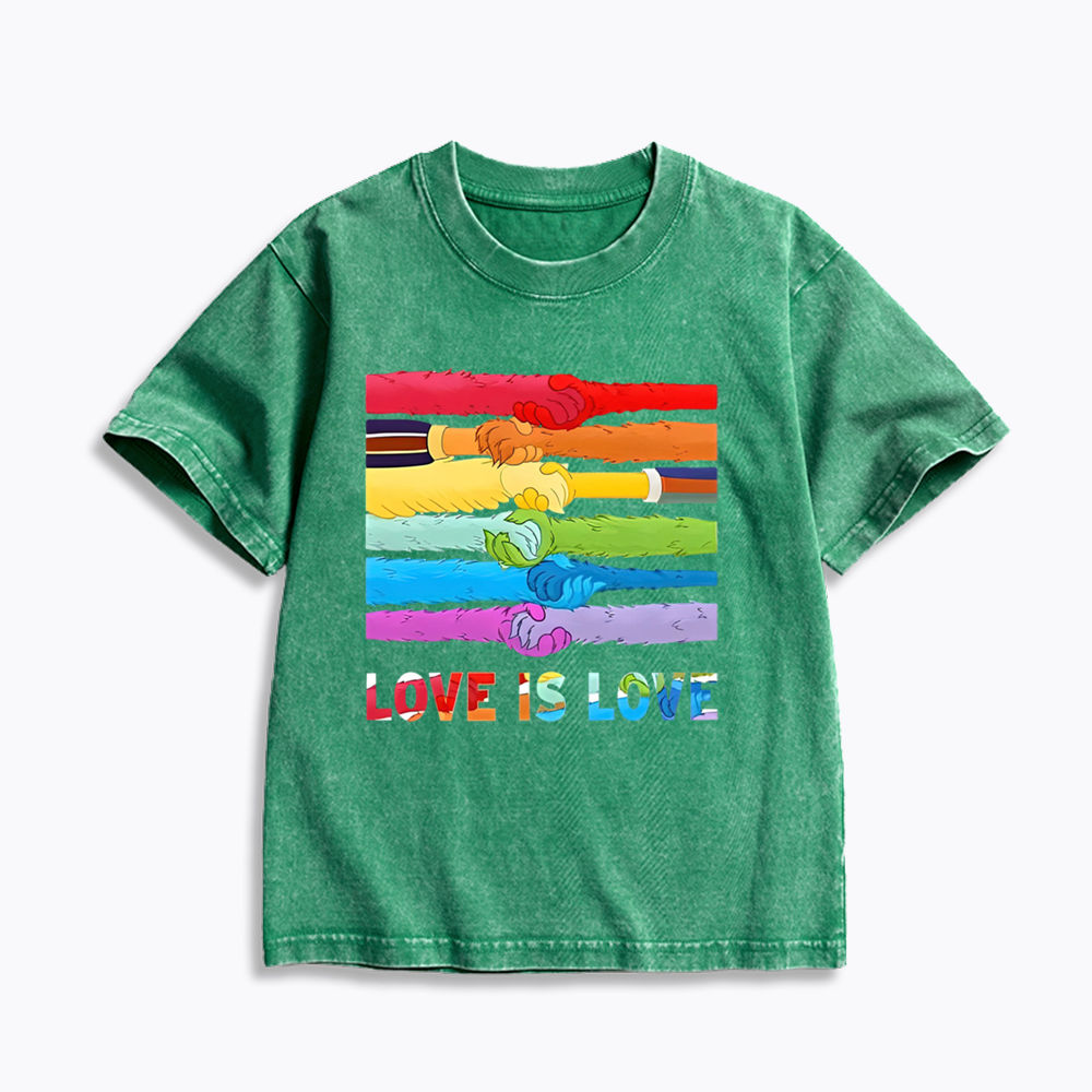 Love Is Love Kids Washed T-Shirts