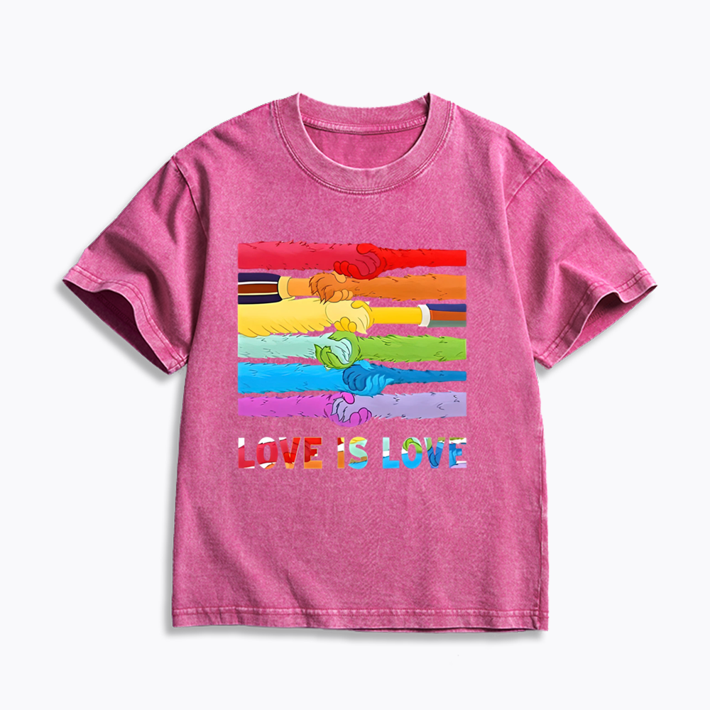 Love Is Love Kids Washed T-Shirts