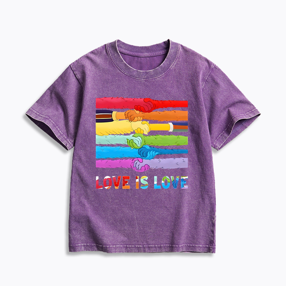 Love Is Love Kids Washed T-Shirts