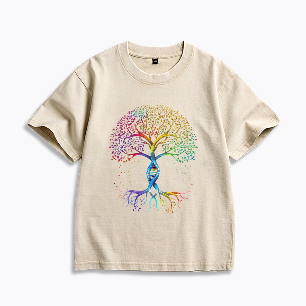 Pride Tree of Life Kids Washed T-Shirts