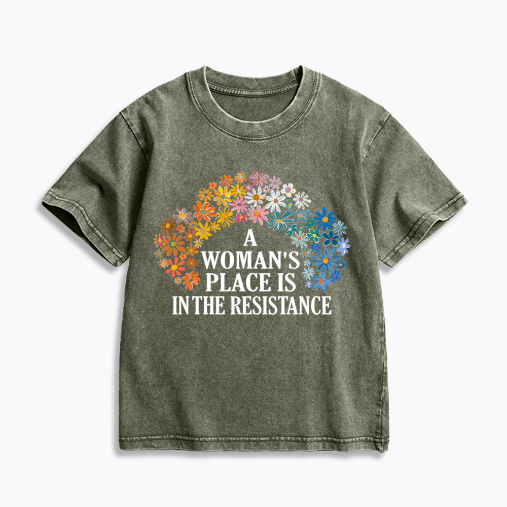 Feminist Resistance Kids Washed T-Shirts