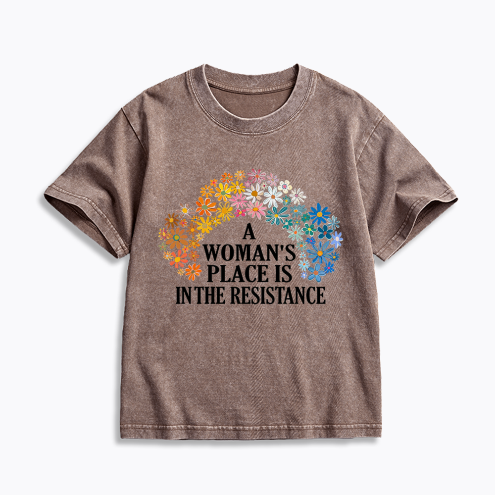 Feminist Resistance Kids Washed T-Shirts