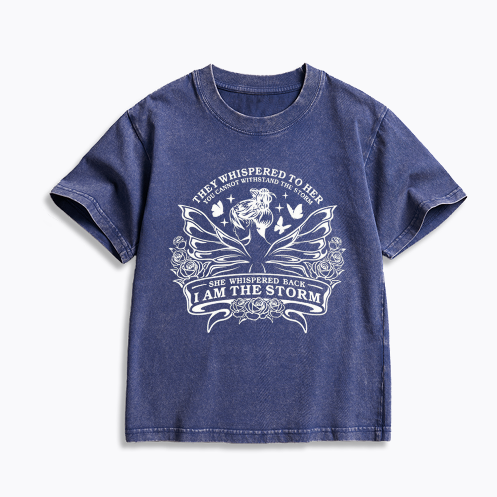 They Whispered You Cannot Withstand The Storm Kids Washed T-Shirts