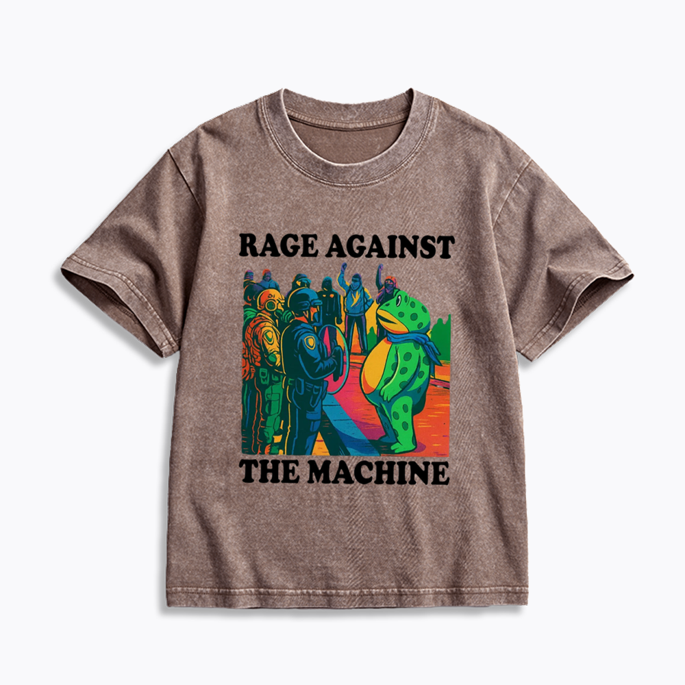 Comfort Colors Portland Frog Protest Kids Washed T-Shirts