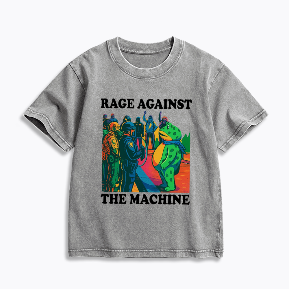 Comfort Colors Portland Frog Protest Kids Washed T-Shirts