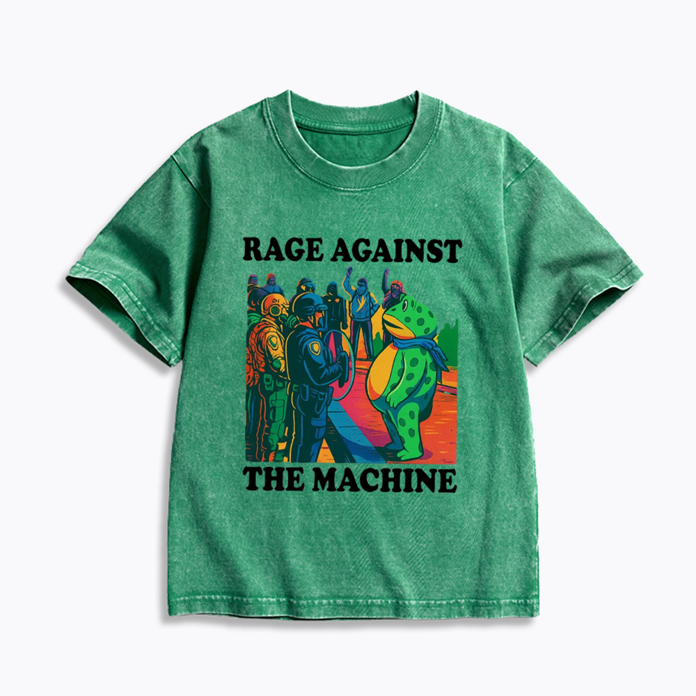 Comfort Colors Portland Frog Protest Kids Washed T-Shirts