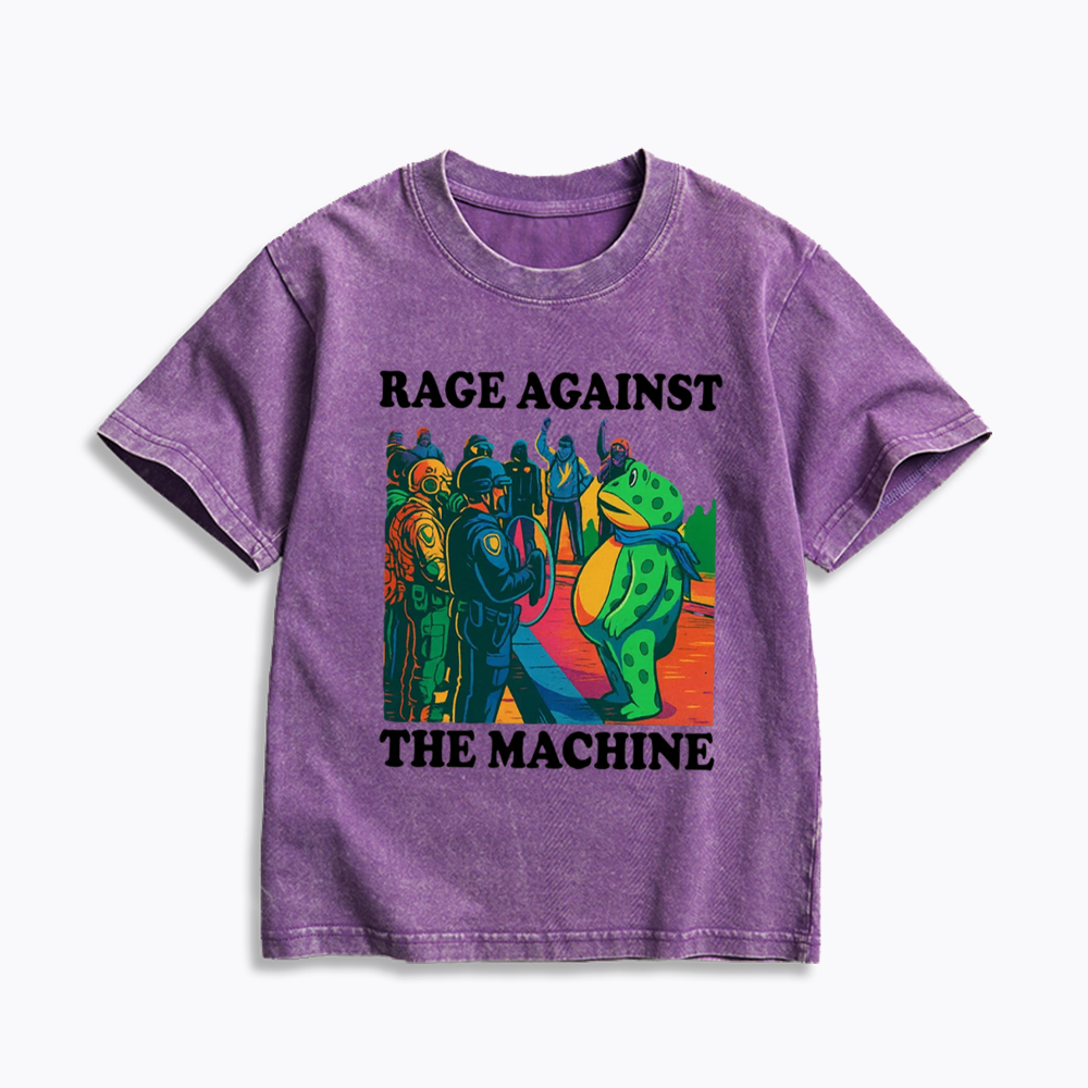 Comfort Colors Portland Frog Protest Kids Washed T-Shirts