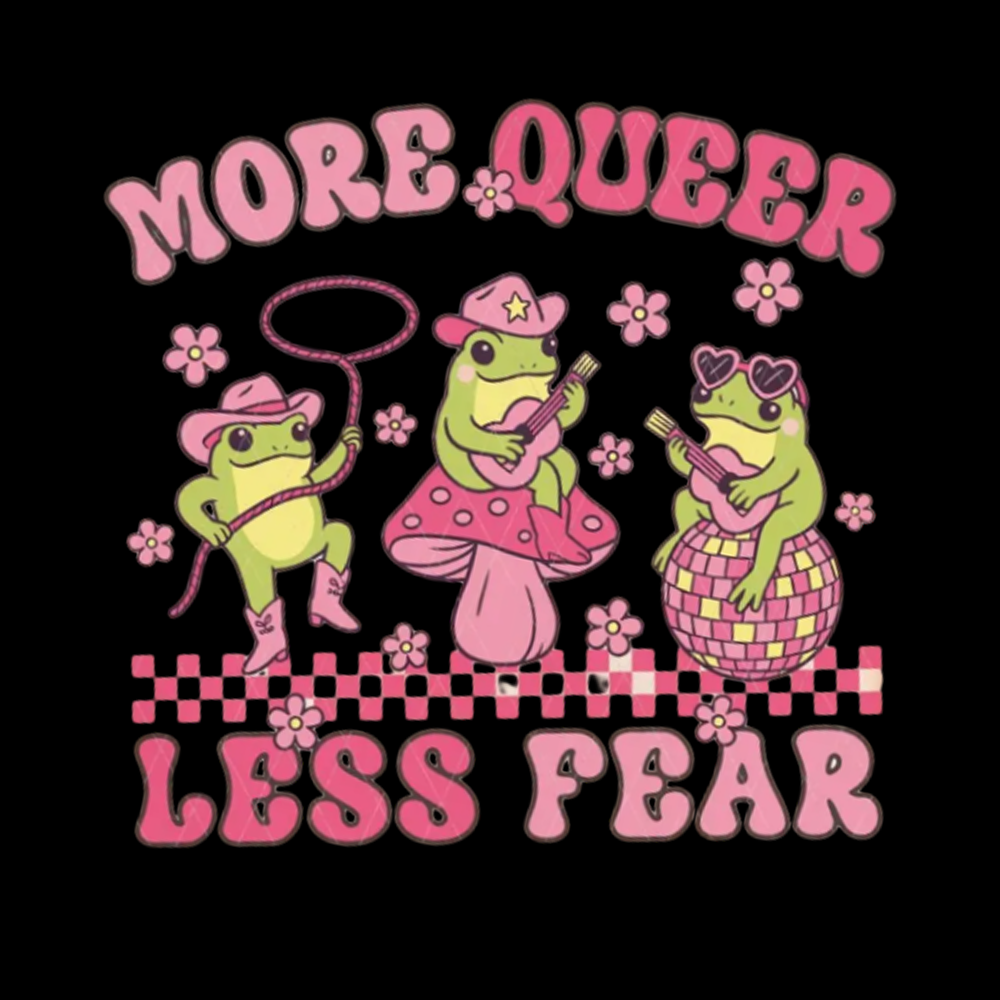 More Queer Less Fear Kids Washed T-Shirts