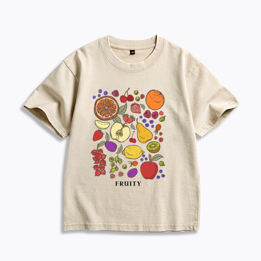 Fruity Shirt Fruit Subtle Way Kids Washed T-Shirts