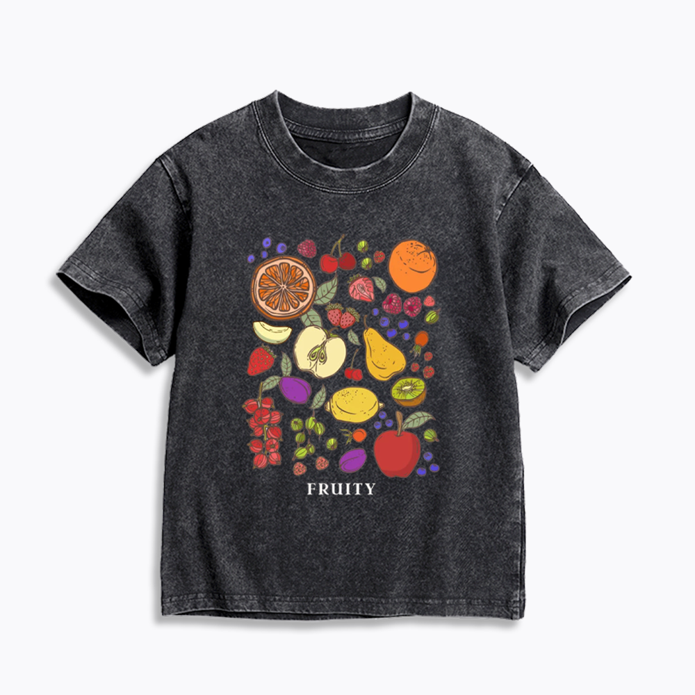 Fruity Shirt Fruit Subtle Way Kids Washed T-Shirts