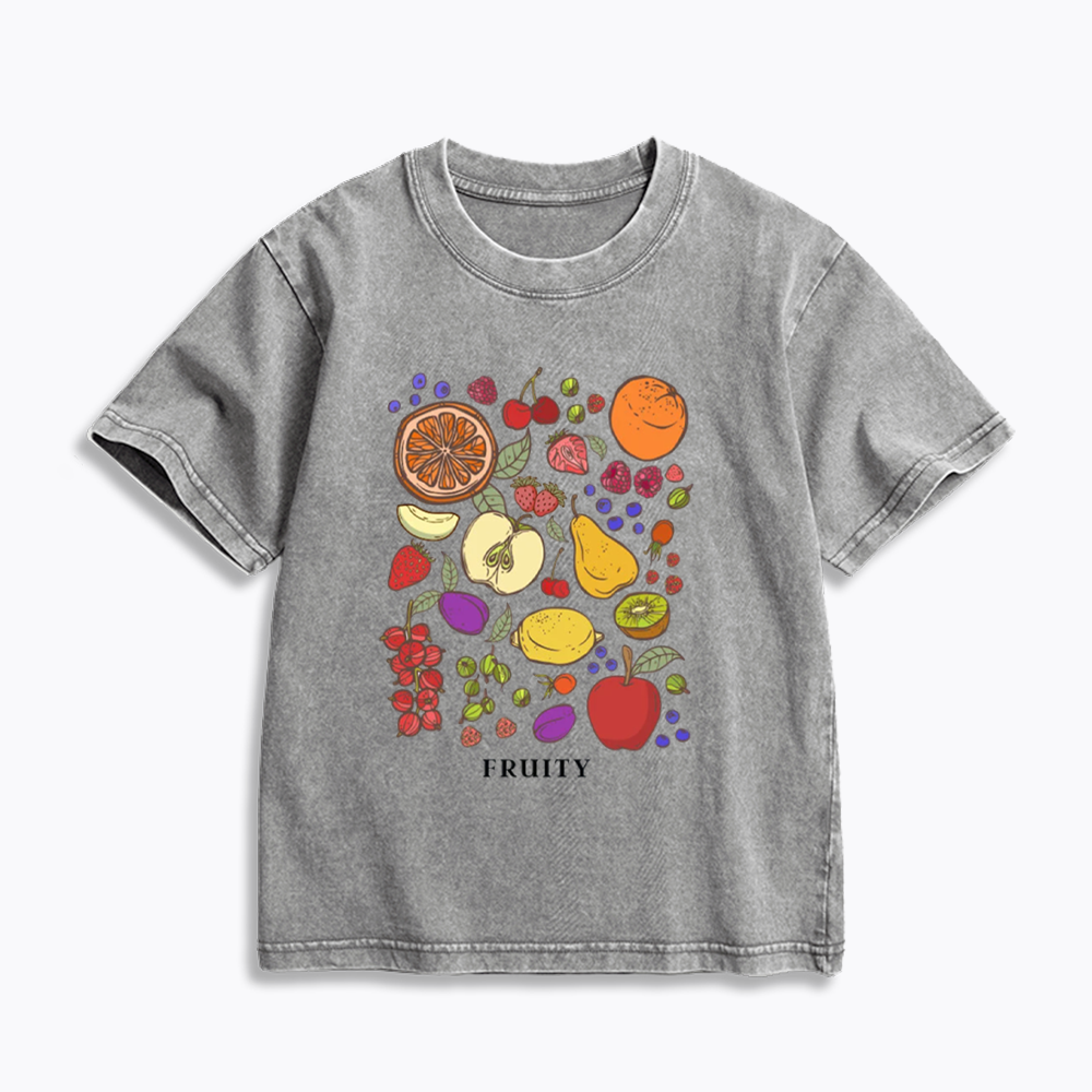 Fruity Shirt Fruit Subtle Way Kids Washed T-Shirts