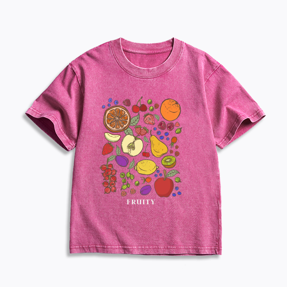 Fruity Shirt Fruit Subtle Way Kids Washed T-Shirts