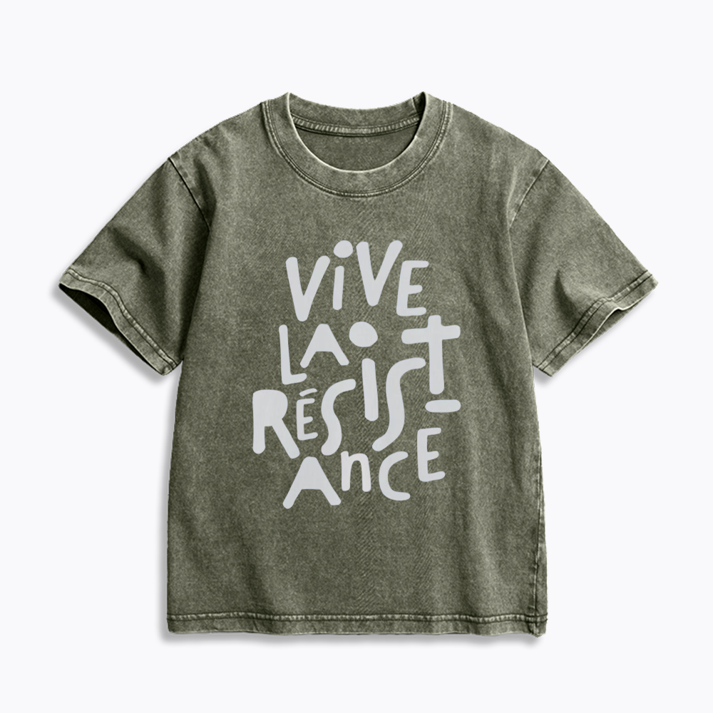 Vive La Résistance Kids Washed T-Shirts